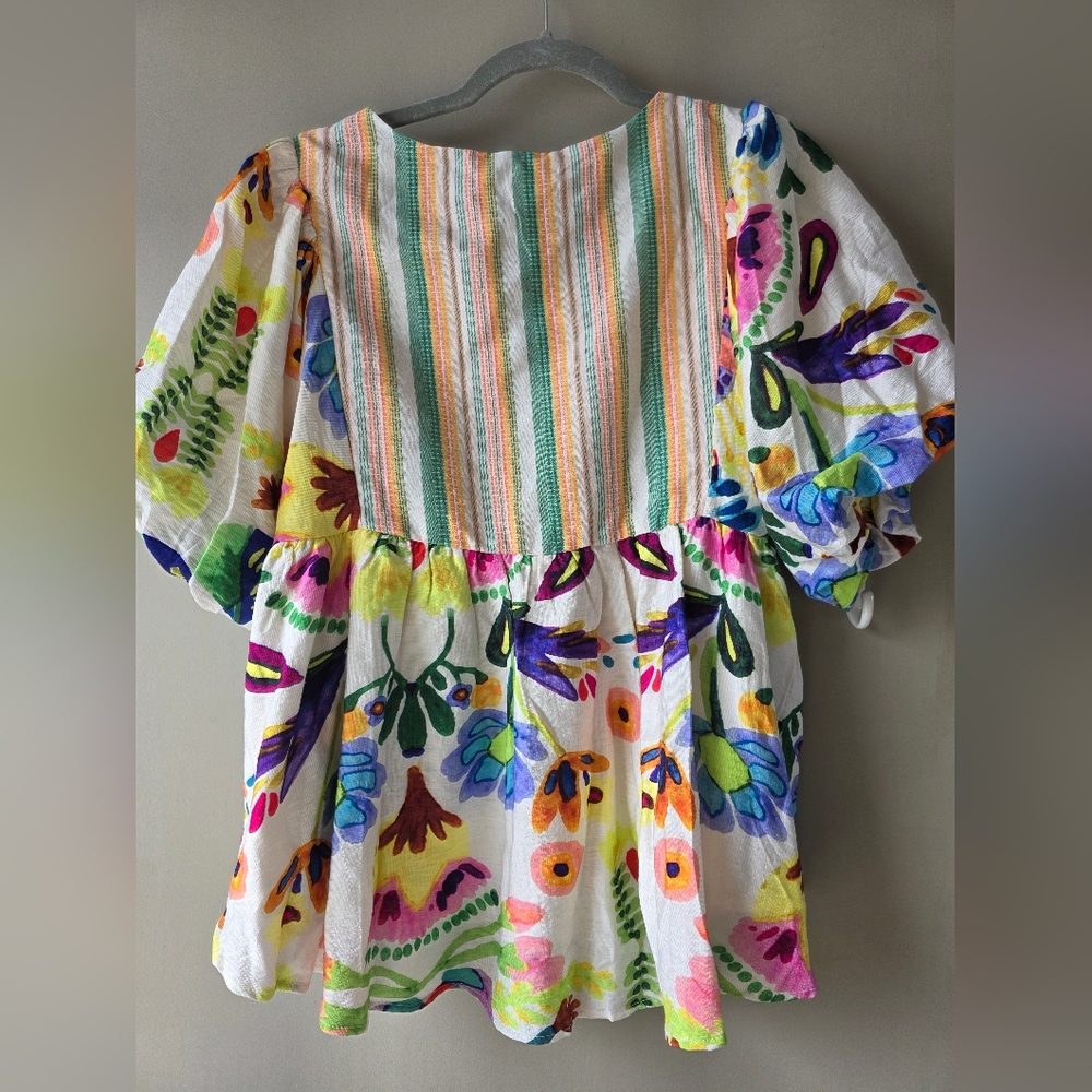NWT J.nna Multicolor Floral Women's Top - Picture 4 of 4